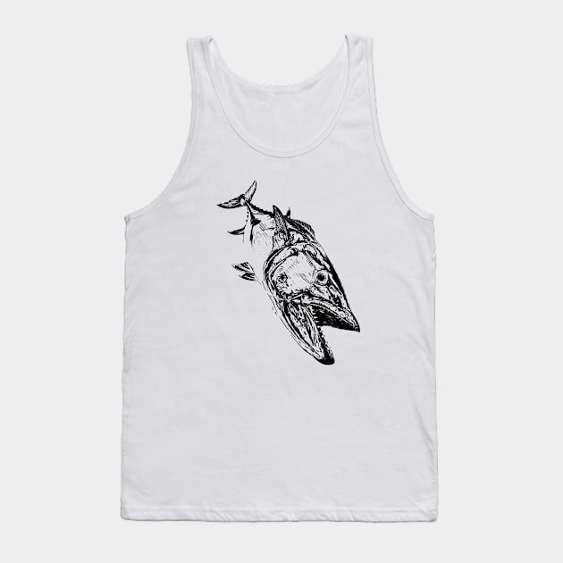 Black & white dogtooth Tank Top by Art by Paul